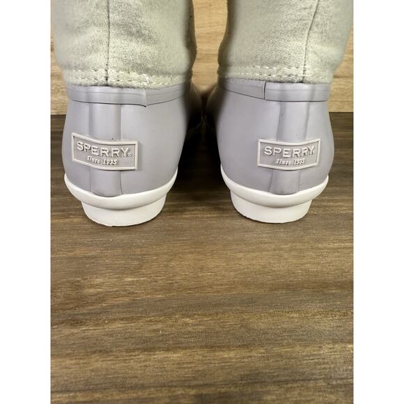 Sperry Ivory, Saltwater Wool Duck Boots Women's Size 7 Waterproof Rubber - Picture 7 of 8